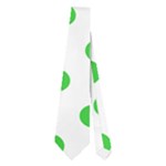 Polka Dots - Lime Green on White Necktie (Two Side)