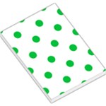 Polka Dots - Dark Pastel Green on White Large Memo Pads