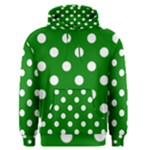 Polka Dots - White on Green Men s Pullover Hoodie