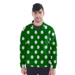 Polka Dots - White on Green Wind Breaker (Men)