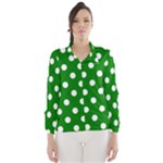 Polka Dots - White on Green Wind Breaker (Women)