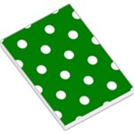 Polka Dots - White on Green Large Memo Pads
