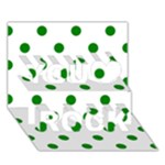 Polka Dots - Green on White You Rock 3D Greeting Card (7x5)