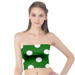 Polka Dots - White on Dark Green Tube Top