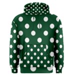 Polka Dots - White on Forest Green Men s Pullover Hoodie