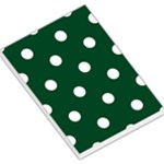 Polka Dots - White on Forest Green Large Memo Pads