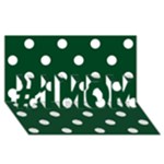 Polka Dots - White on Forest Green #1 MOM 3D Greeting Cards (8x4)