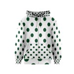Polka Dots - Forest Green on White Kid s Zipper Hoodie