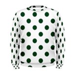 Polka Dots - Forest Green on White Men s Sweatshirt