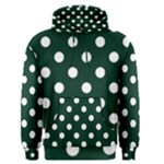Polka Dots - White on Deep Green Men s Pullover Hoodie