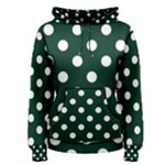 Polka Dots - White on Deep Green Women s Pullover Hoodie
