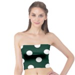 Polka Dots - White on Deep Green Tube Top