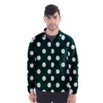 Polka Dots - White on Deep Green Wind Breaker (Men)