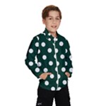 Polka Dots - White on Deep Green Wind Breaker (Kids)