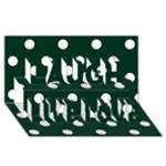 Polka Dots - White on Deep Green Laugh Live Love 3D Greeting Card (8x4)