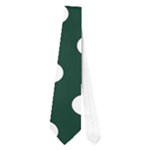 Polka Dots - White on Deep Green Necktie (One Side)