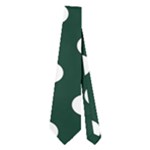 Polka Dots - White on Deep Green Necktie (Two Side)