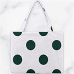Polka Dots - Deep Green on White Mini Tote Bag