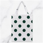 Polka Dots - Deep Green on White Classic Tote Bag