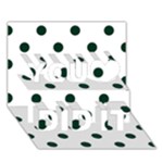Polka Dots - Deep Green on White You Did It 3D Greeting Card (7x5)