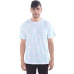 Polka Dots - White on Bubbles Cyan Men s Sport Mesh Tee