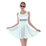 Polka Dots - White on Bubbles Cyan Skater Dress