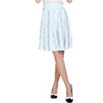 Polka Dots - White on Bubbles Cyan A-Line Skirt