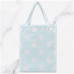 Polka Dots - White on Bubbles Cyan Classic Tote Bag
