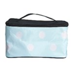 Polka Dots - White on Bubbles Cyan Cosmetic Storage Case