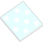 Polka Dots - White on Bubbles Cyan Small Memo Pads