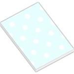 Polka Dots - White on Bubbles Cyan Large Memo Pads