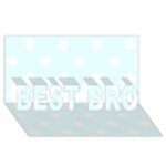 Polka Dots - White on Bubbles Cyan BEST BRO 3D Greeting Card (8x4)