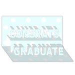 Polka Dots - White on Bubbles Cyan Congrats Graduate 3D Greeting Card (8x4)