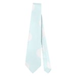 Polka Dots - White on Bubbles Cyan Necktie (Two Side)