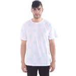 Polka Dots - Bubbles Cyan on White Men s Sport Mesh Tee