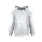 Polka Dots - Bubbles Cyan on White Kid s Pullover Hoodie