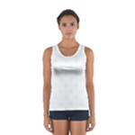 Polka Dots - Bubbles Cyan on White Women s Sport Tank Top