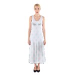 Polka Dots - Bubbles Cyan on White Full Print Maxi Dress