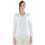 Polka Dots - Bubbles Cyan on White Wind Breaker (Women)