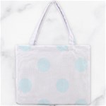 Polka Dots - Bubbles Cyan on White Mini Tote Bag