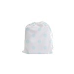 Polka Dots - Bubbles Cyan on White Drawstring Pouch (XS)
