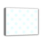 Polka Dots - Bubbles Cyan on White Deluxe Canvas 14  x 11  (Stretched)