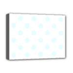 Polka Dots - Bubbles Cyan on White Deluxe Canvas 16  x 12  (Stretched)