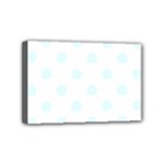 Polka Dots - Bubbles Cyan on White Mini Canvas 6  x 4  (Stretched)