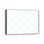 Polka Dots - Bubbles Cyan on White Mini Canvas 7  x 5  (Stretched)
