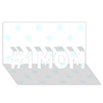 Polka Dots - Bubbles Cyan on White #1 MOM 3D Greeting Cards (8x4)