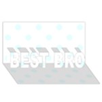 Polka Dots - Bubbles Cyan on White BEST BRO 3D Greeting Card (8x4)