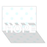Polka Dots - Bubbles Cyan on White HOPE 3D Greeting Card (7x5)