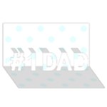 Polka Dots - Bubbles Cyan on White #1 DAD 3D Greeting Card (8x4)