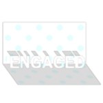 Polka Dots - Bubbles Cyan on White ENGAGED 3D Greeting Card (8x4)
